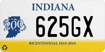 IN license plate 625GX