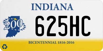 IN license plate 625HC