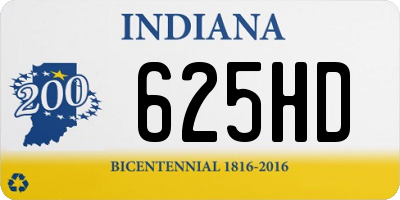 IN license plate 625HD