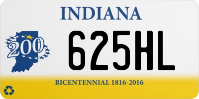 IN license plate 625HL