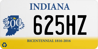 IN license plate 625HZ