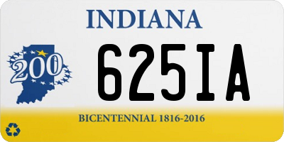 IN license plate 625IA