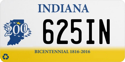 IN license plate 625IN