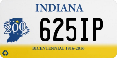 IN license plate 625IP