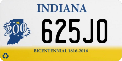 IN license plate 625JO