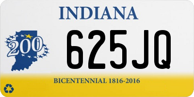 IN license plate 625JQ