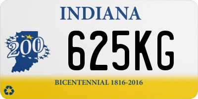 IN license plate 625KG