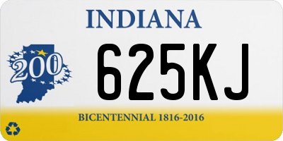 IN license plate 625KJ