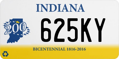 IN license plate 625KY