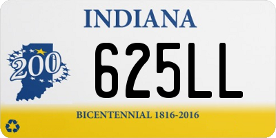 IN license plate 625LL