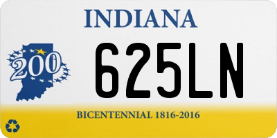 IN license plate 625LN