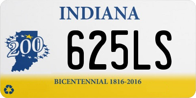 IN license plate 625LS