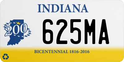 IN license plate 625MA