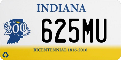 IN license plate 625MU