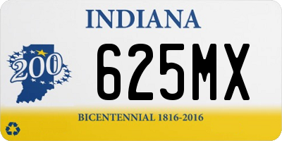 IN license plate 625MX