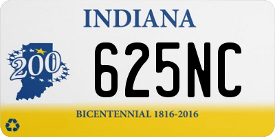 IN license plate 625NC