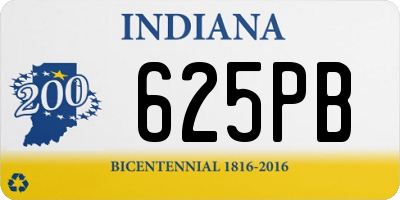 IN license plate 625PB