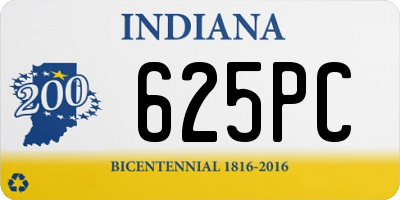 IN license plate 625PC