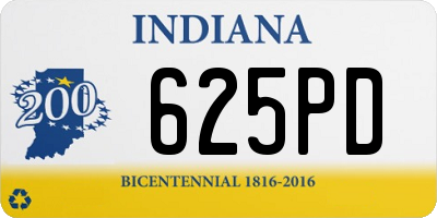 IN license plate 625PD