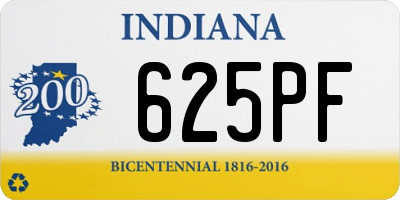 IN license plate 625PF