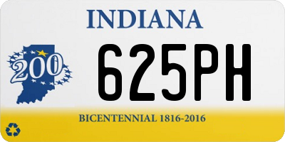 IN license plate 625PH