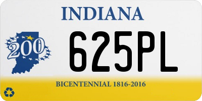 IN license plate 625PL