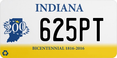 IN license plate 625PT