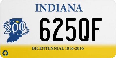 IN license plate 625QF