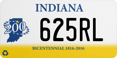 IN license plate 625RL