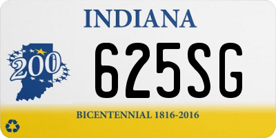 IN license plate 625SG