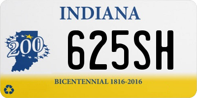 IN license plate 625SH