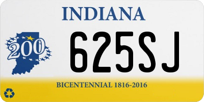 IN license plate 625SJ