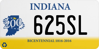 IN license plate 625SL