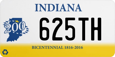 IN license plate 625TH