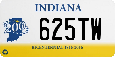 IN license plate 625TW