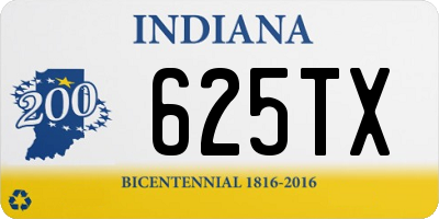 IN license plate 625TX