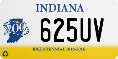 IN license plate 625UV