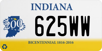 IN license plate 625WW