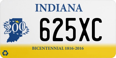 IN license plate 625XC