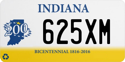 IN license plate 625XM