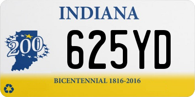 IN license plate 625YD