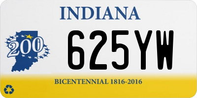 IN license plate 625YW