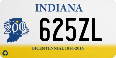 IN license plate 625ZL