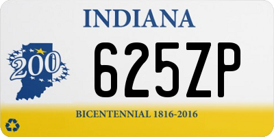 IN license plate 625ZP