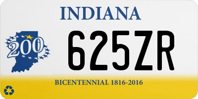 IN license plate 625ZR