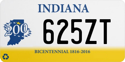 IN license plate 625ZT