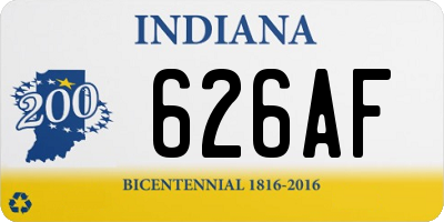 IN license plate 626AF