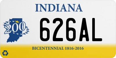 IN license plate 626AL