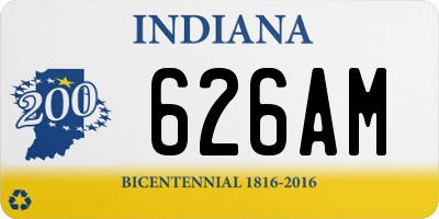 IN license plate 626AM