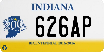 IN license plate 626AP